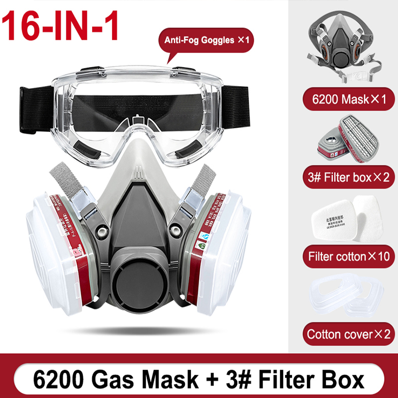 Dust Mask Construction - 6200 Half Face Dust Gas Mask