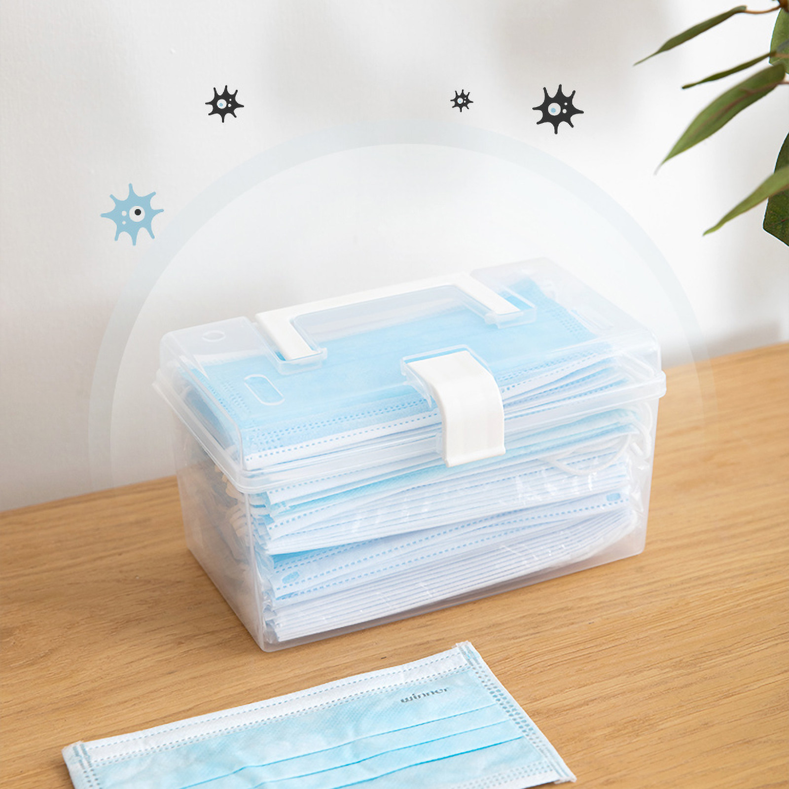Face Mask Storage Box - 1Pcs Dustproof Mask Storage Box Premium