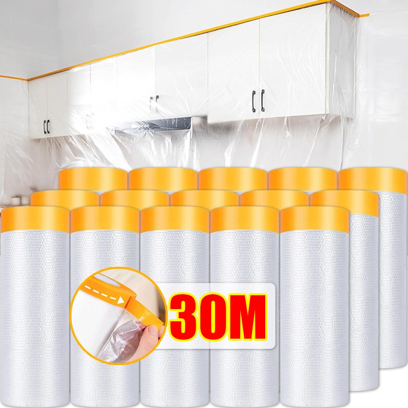 Dust Mask Construction - Disposable Self-adhesive Dust Film Cuttable Cabinet