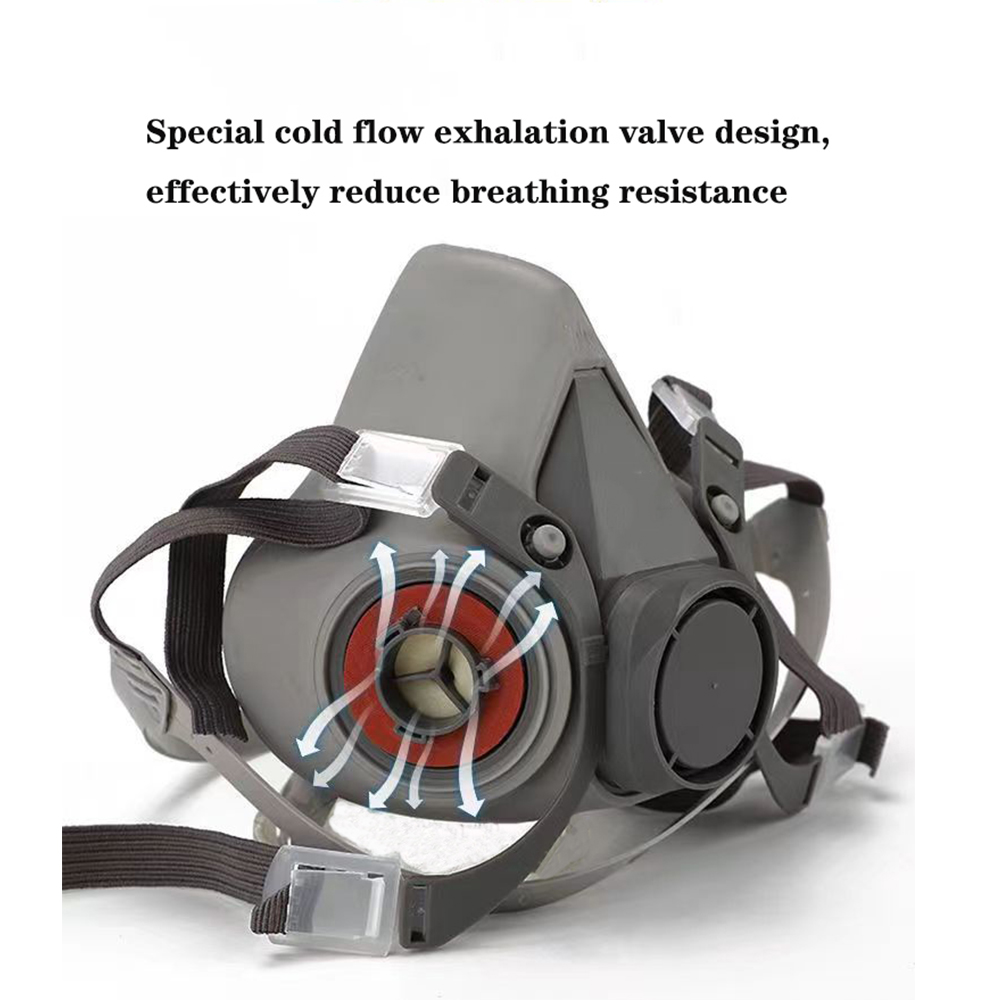 6200 Half Face Dust Gas Mask R - مراجعة Dust Mask Construction وسعره