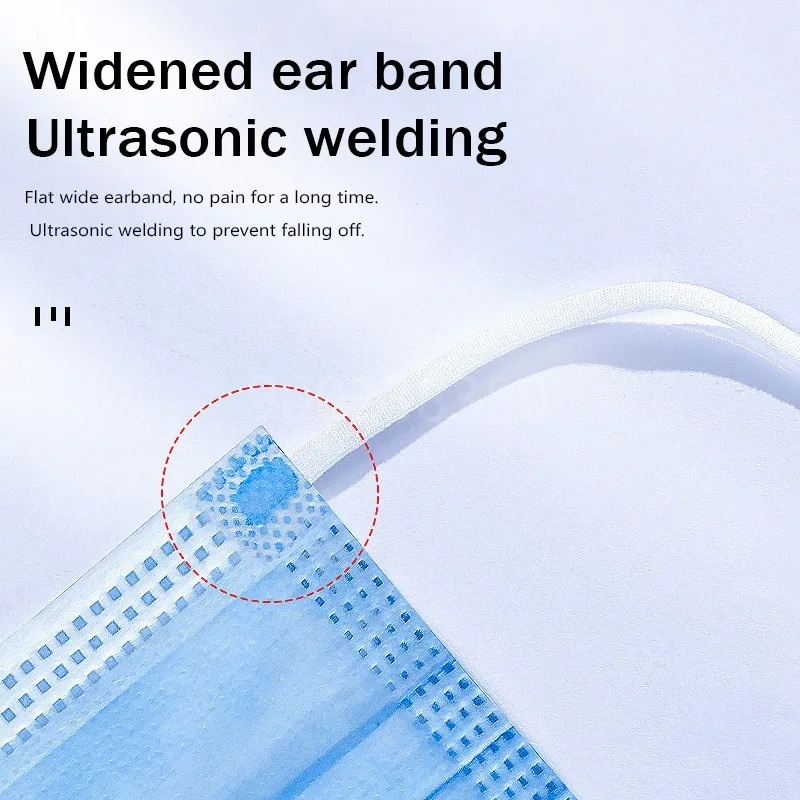 50-500pcs Disposable Adults in - مراجعة Disposable Mask Blue وسعره
