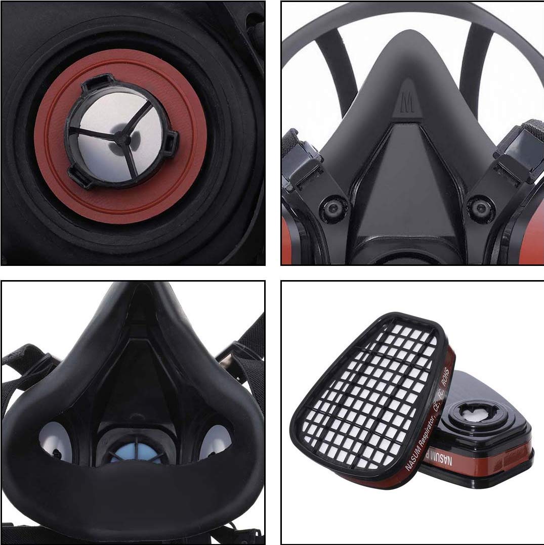 Dust Gas Mask Anti-fog Safety  - مراجعة Dust Mask Construction وسعره