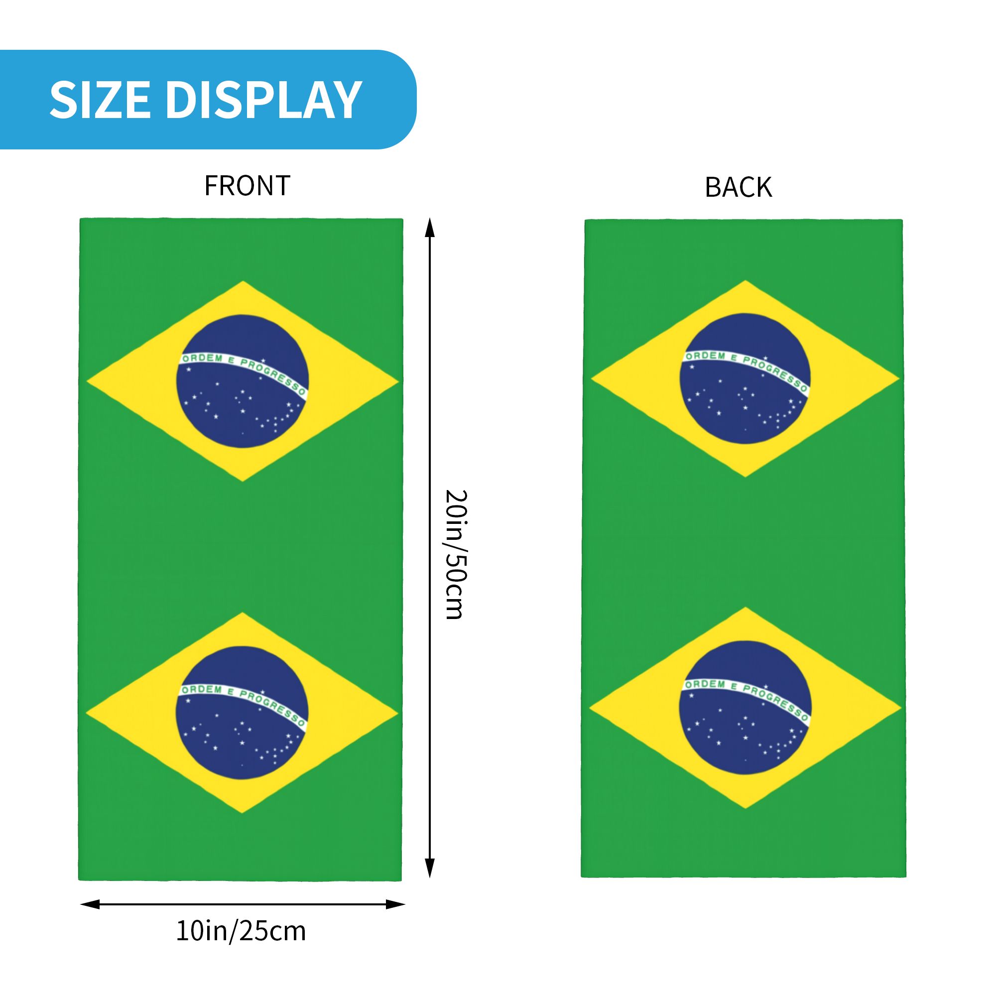 Custom Brazil Flag Bandana Nec - مراجعة Neck Gaiter Face Cover وسعره