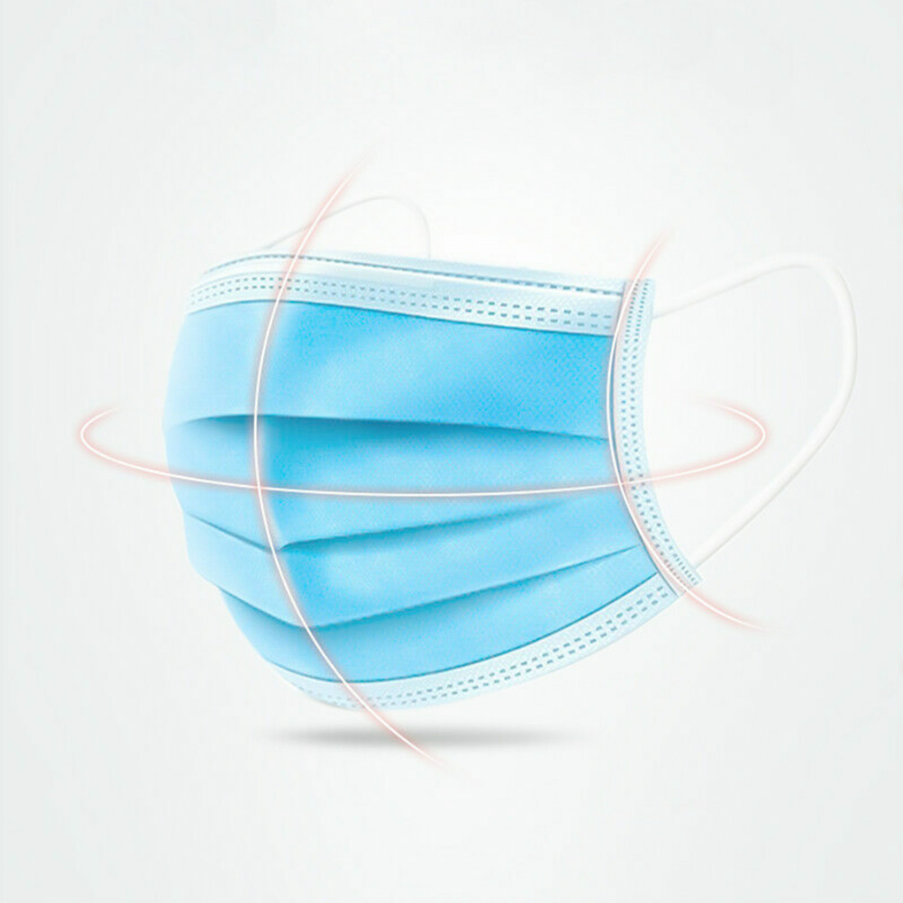 50piece Safe And Professional  - مراجعة Disposable Mask Blue وسعره