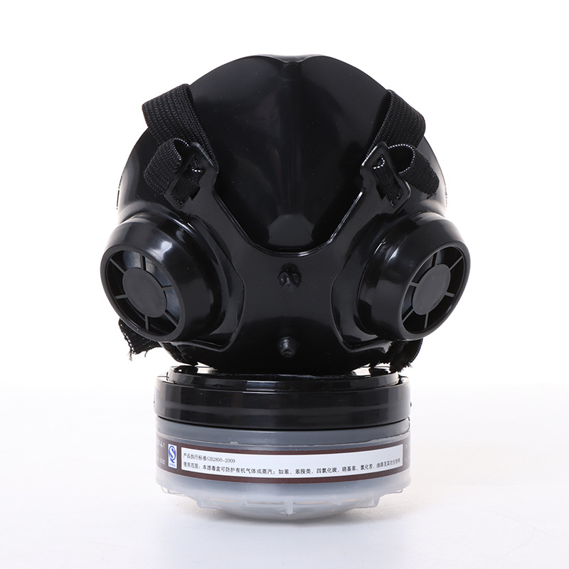 New Half Face Black Gas Mask R - مراجعة Dust Mask Construction وسعره