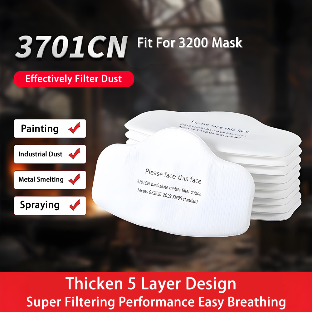 10/20pcs 3701 Filter Cotton Re - مراجعة Kn95 Respirator Mask وسعره