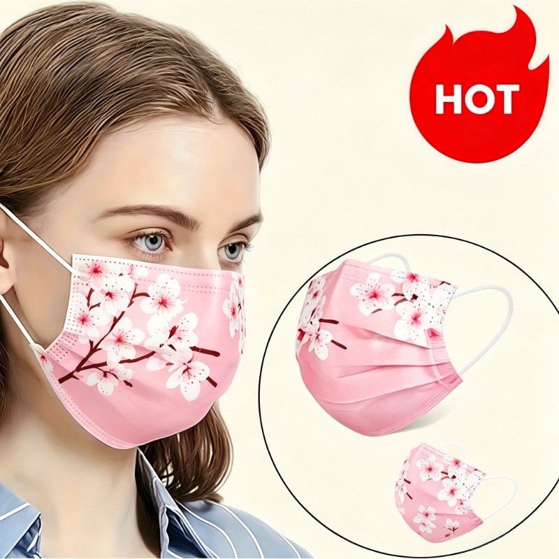 10pcs Floral Star Print Face M - مراجعة Cloth Face Mask Washable وسعره