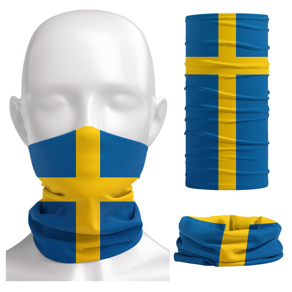 Sweden Flag Printed Bandana He - مراجعة Neck Gaiter Face Cover وسعره
