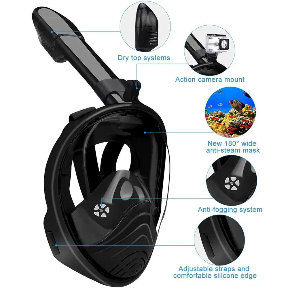 Underwater Snorkeling Full Fac - مراجعة Anti Pollution Mask وسعره