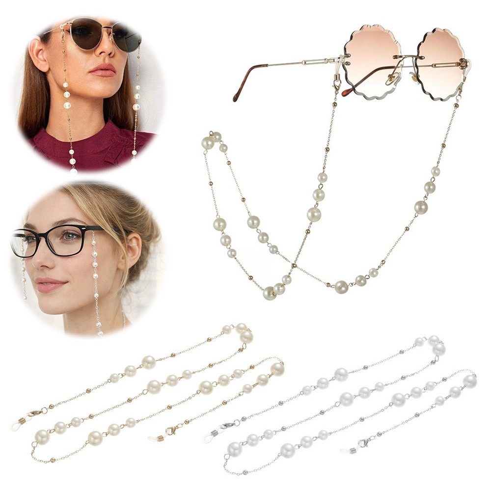 Trendy Pearl Beaded Sunglass C - مراجعة Mask Lanyard Adjustable وسعره