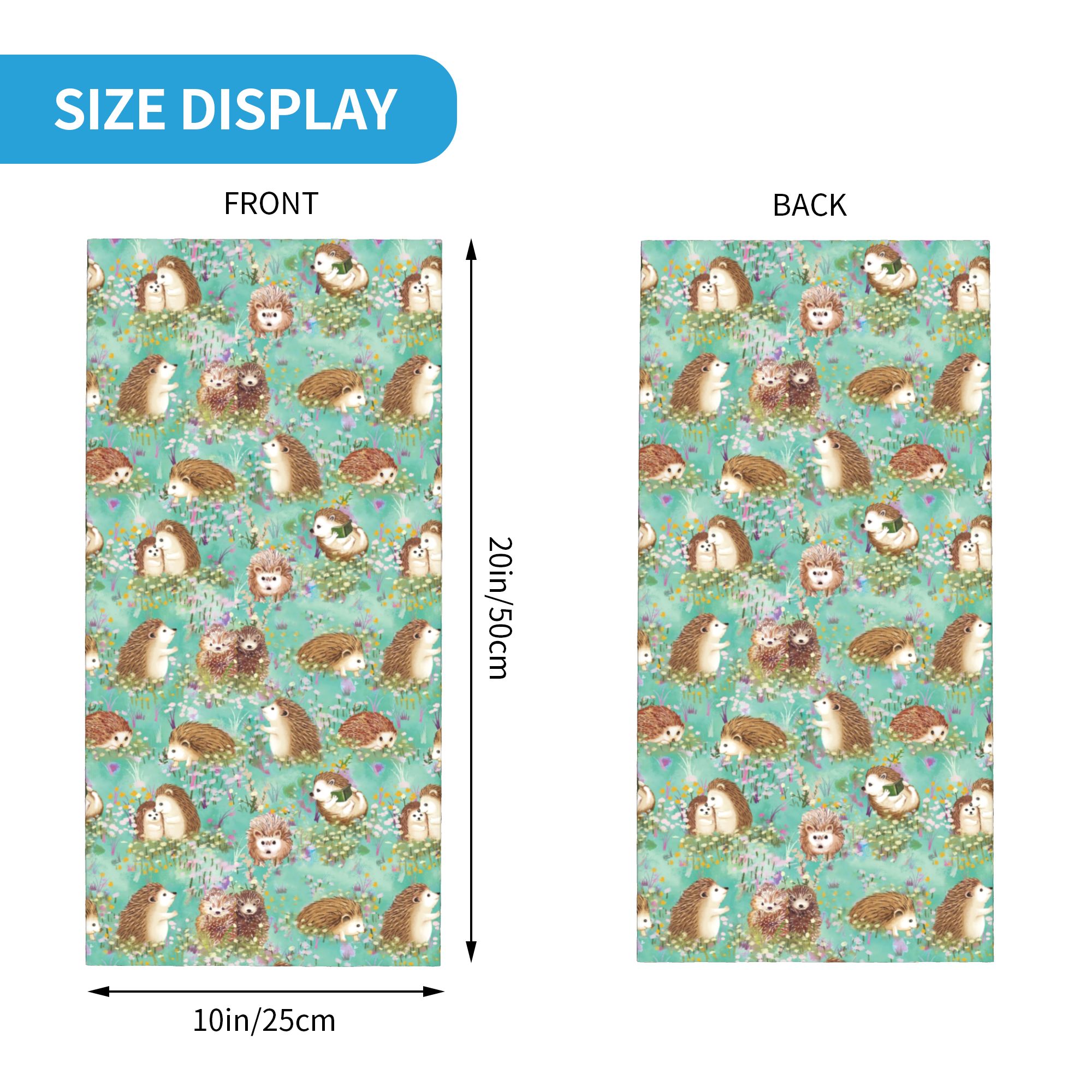 Autumn Hedgehog Spring Floral  - مراجعة Neck Gaiter Face Cover وسعره