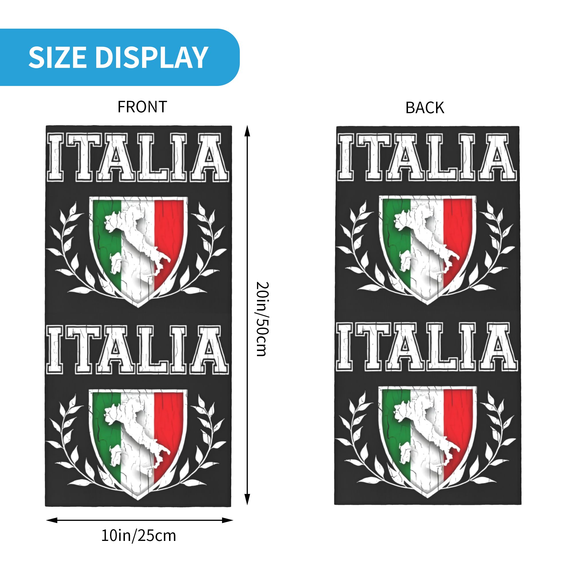 Custom Italy Flag Bandana Neck - مراجعة Neck Gaiter Face Cover وسعره