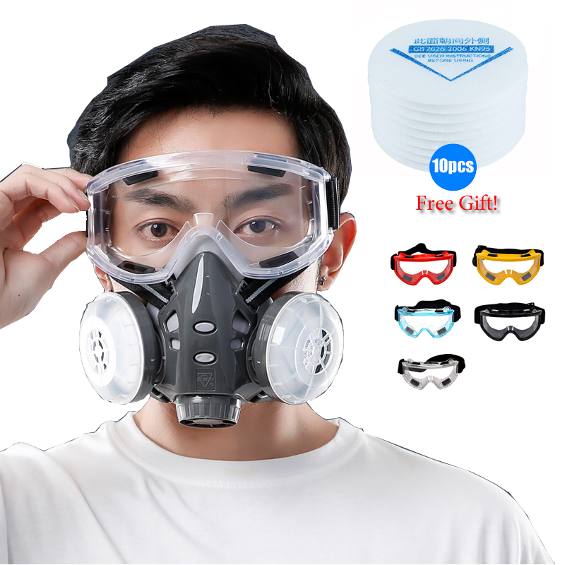 Half Face Dust Mask Safety Gog - مراجعة Kn95 Respirator Mask وسعره