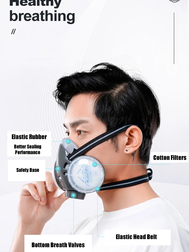Half Face Dust Mask Safety Gog - مراجعة Kn95 Respirator Mask وسعره