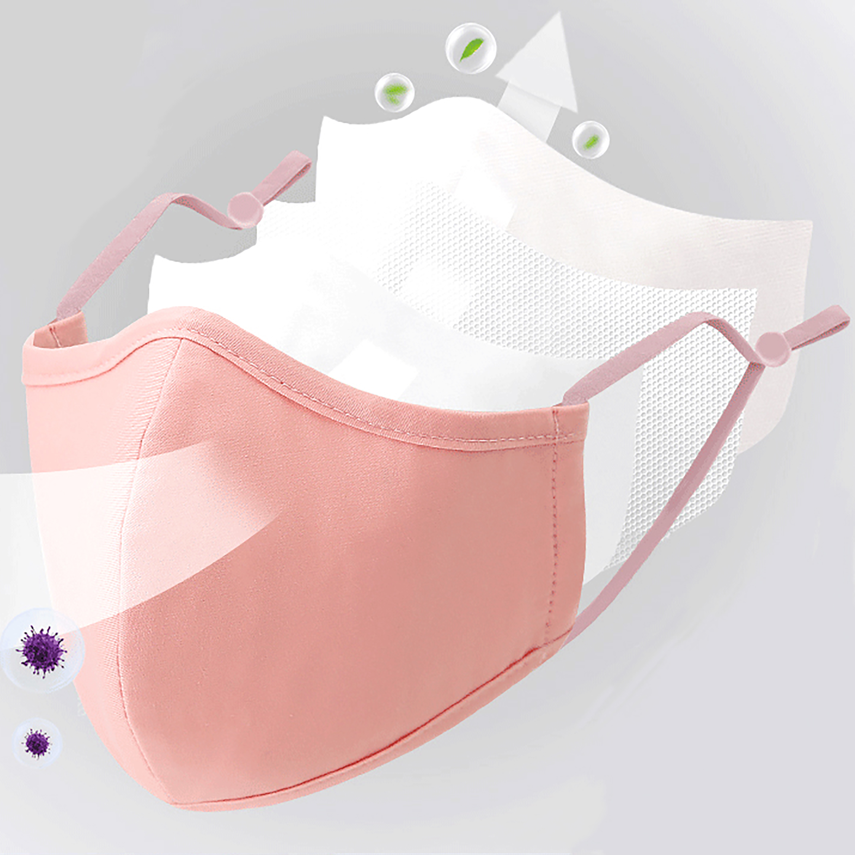 4 Styles New Upgrade Cotton Fa - مراجعة Cloth Face Mask Washable وسعره