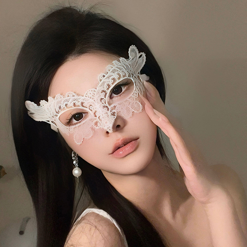 Black Sexy Lingerie Lace Mask  - مراجعة Respirator Half Face وسعره