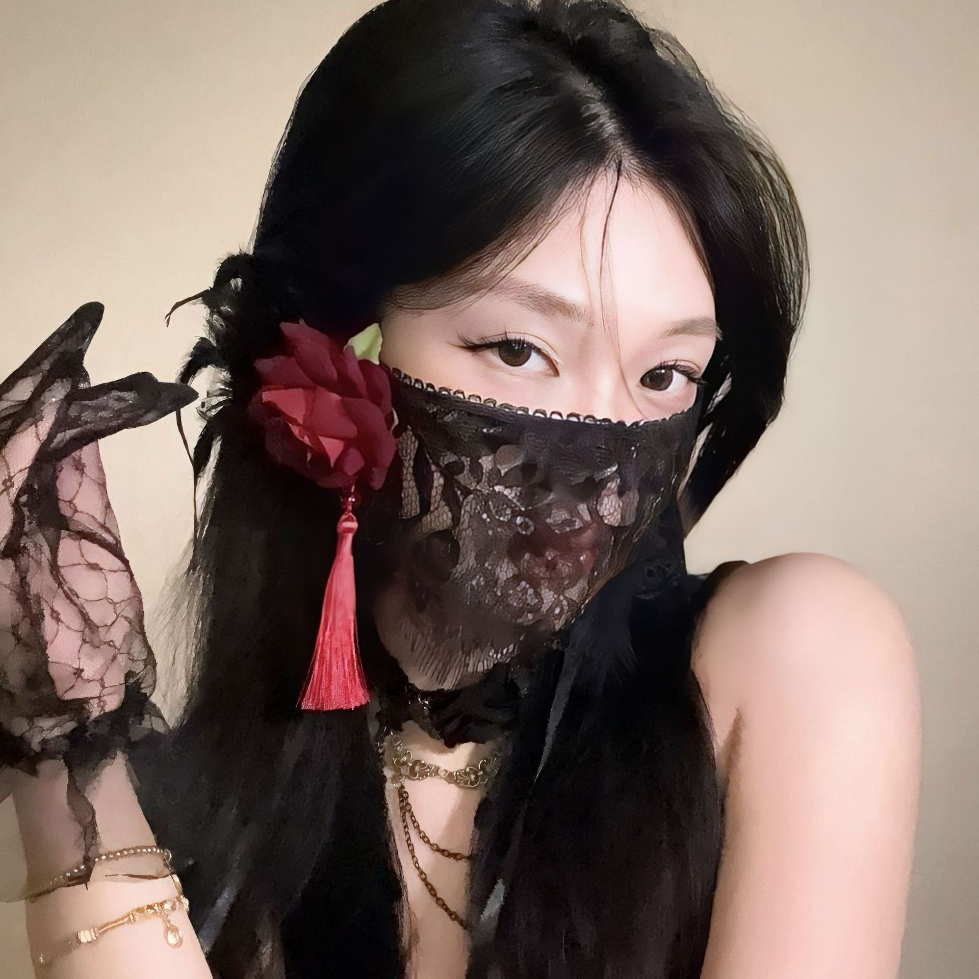 2026 New Black Flower Half Fac - مراجعة Respirator Half Face وسعره