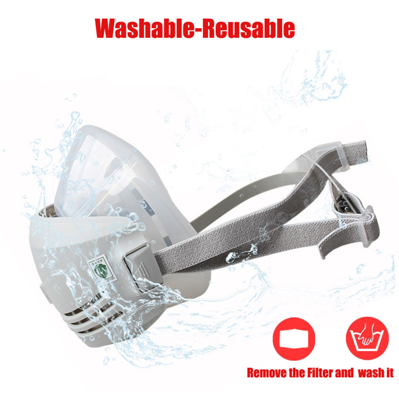 Silicone Dust-proof Gas Mask R - مراجعة Respirator Half Face وسعره