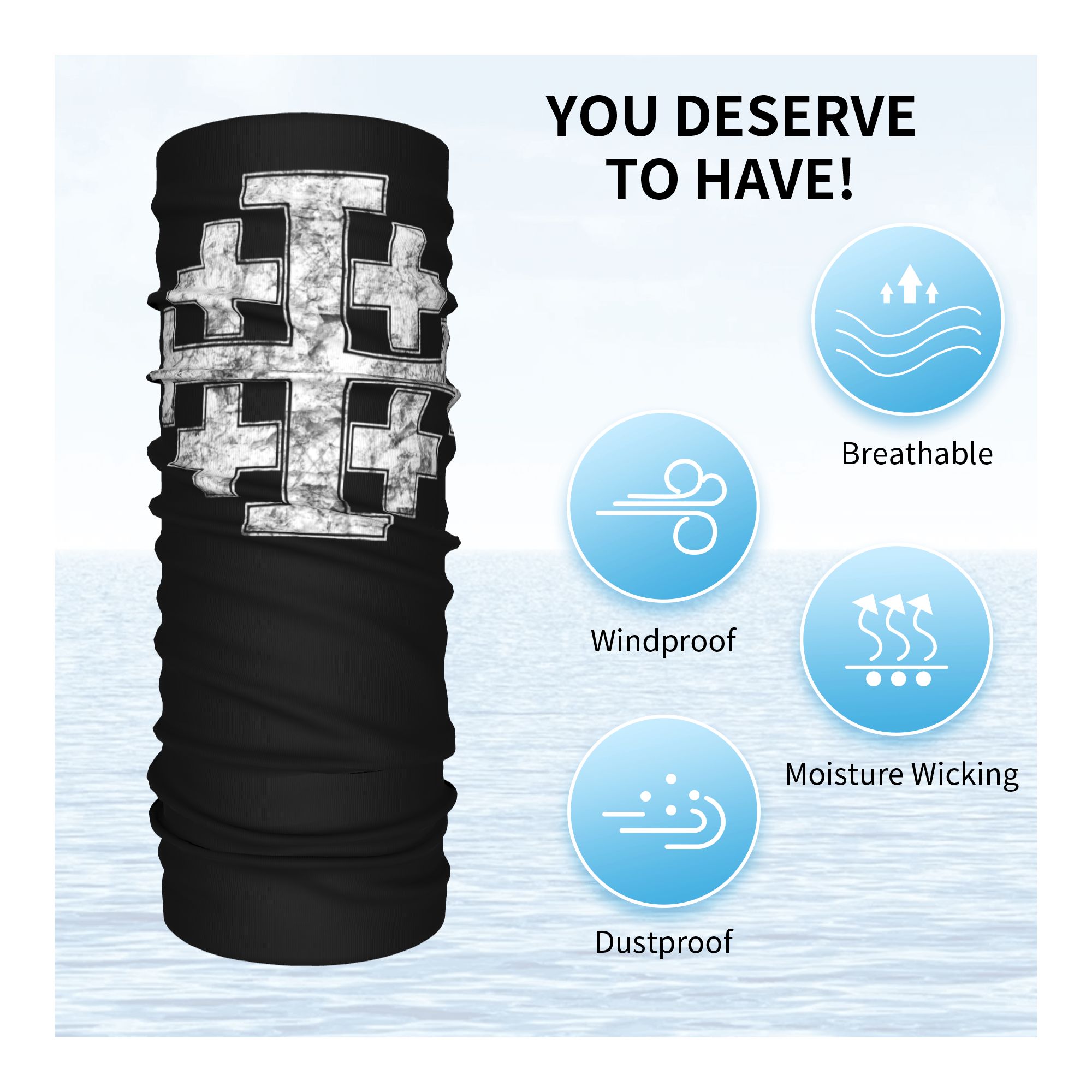 Knight Jerusalem Cross Christi - مراجعة Neck Gaiter Face Cover وسعره